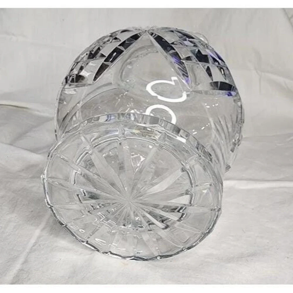 Vintage ‎ Polonia 24% Lead Crystal Footed Ball Pitcher Made in Poland 1950's